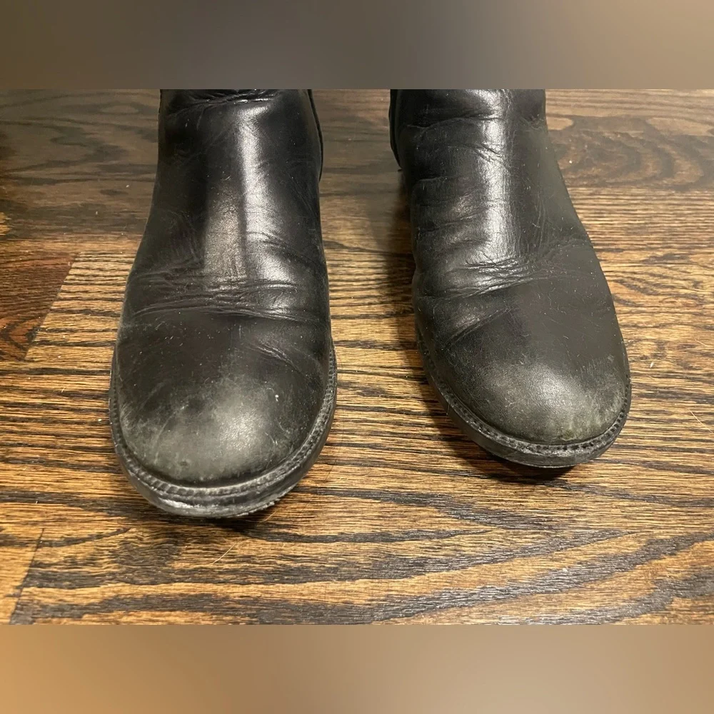 Tory Burch Black Leather Riding Boots - Picture 2 of 9